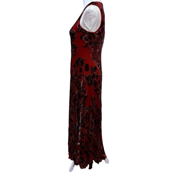 Johnny Was Bias Dress Bobcat Forest Silk Blend Red Floral Maxi SZ XS $575 NWT - Picture 11 of 16
